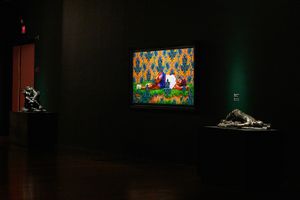 Exhibition view: Kehinde Wiley, _An Archaeology of Silence_, de Young Museum, San Francisco (18 March–15 October 2023). Courtesy Fine Arts Museums of San Francisco. Photo: Sam Tyler Cooper.